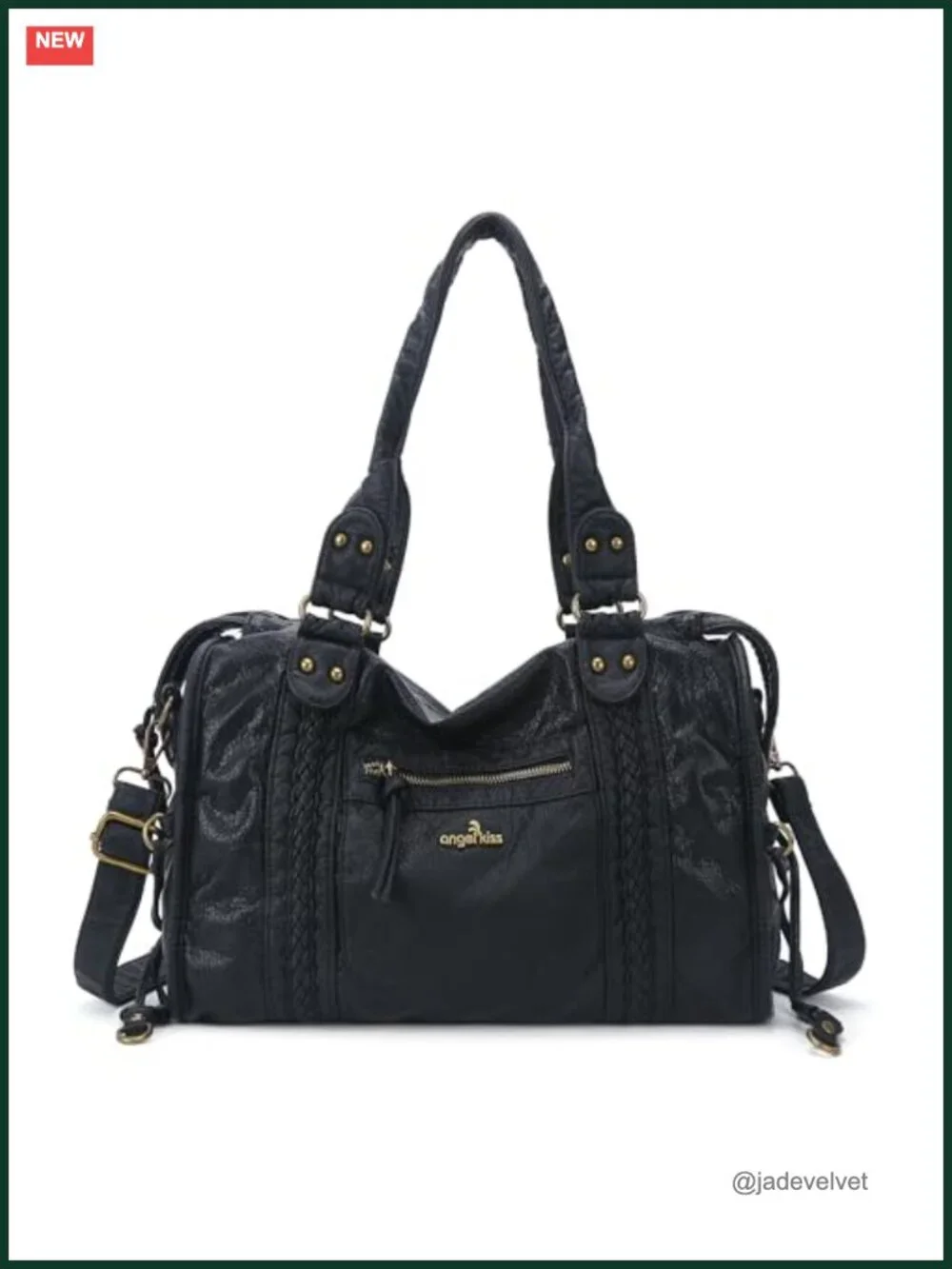 Women's Vegan Leather Hobo Satchel Handbag Large Tote Shoulder Bag